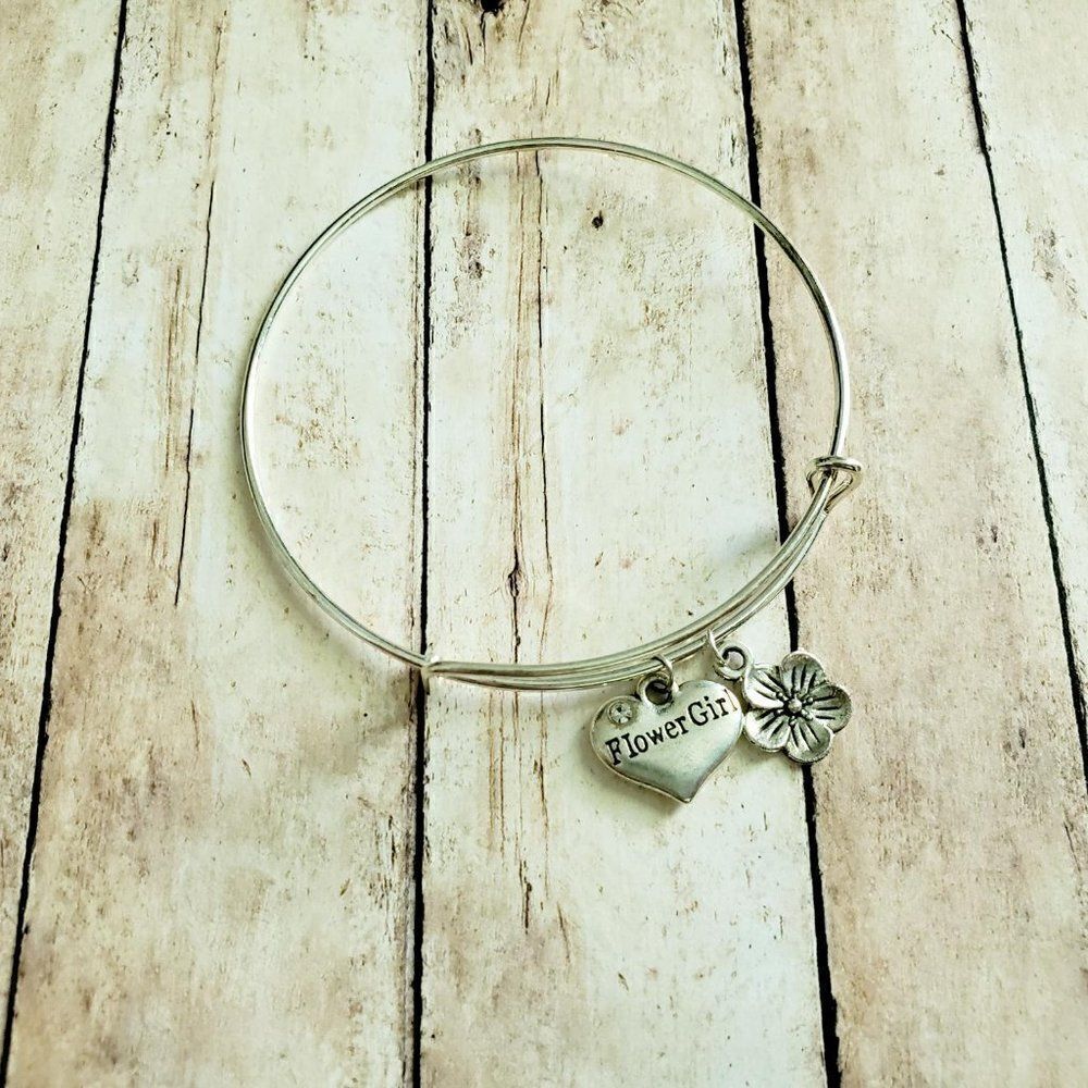 Be My Flower Girl Bracelet, Wedding Party Jewelry - Picture 9 of 10